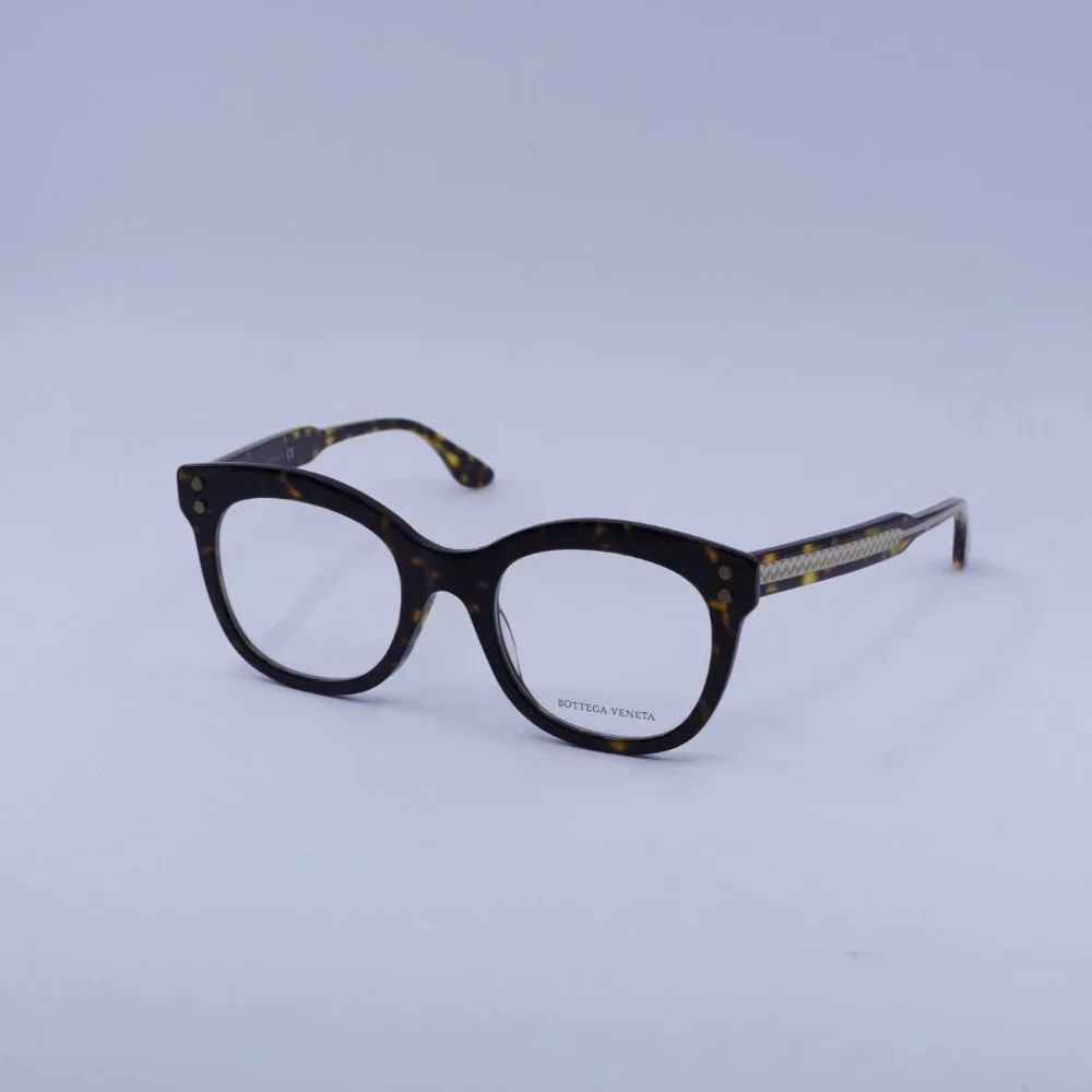 Bottega Veneta BV0241O 002 Eyeglasses Havana 49mm Square Frame